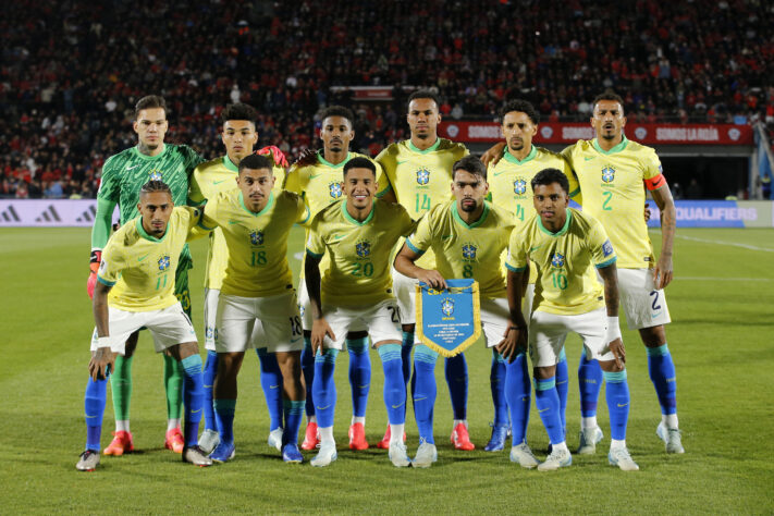 Seleção Brasileira posa antes de Chile x Brasil