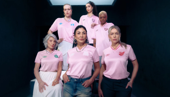 Umbro lança camisas em homenagem ao Outubro Rosa em parceria com 6 times do futebol brasileiro; veja detalhes