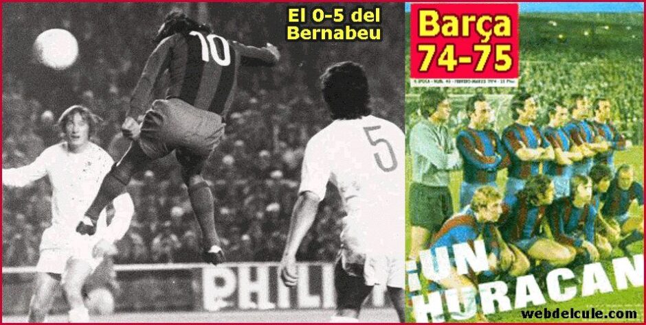 Real Madrid 0 x 5 Barcelona - 17 de fevereiro de 1974 (La Liga)