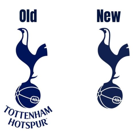 Tottenham (escudo antigo e novo)