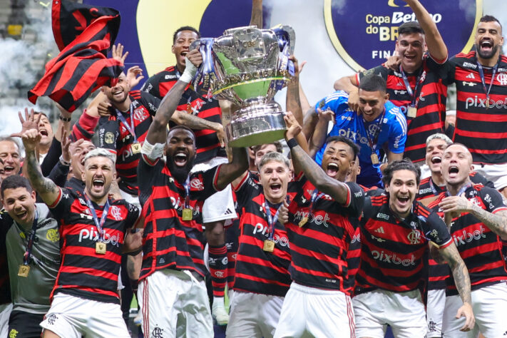 Flamengo - título: 0% / rebaixamento: 0% / Libertadores: 100% / Sul-Americana: 0%