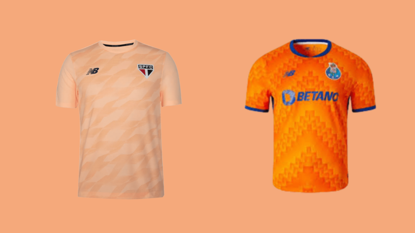 Laranja: Criatividade e entusiasmo - São Paulo (Camisa de treino 2024) ou Porto (Camisa II 2024/25)