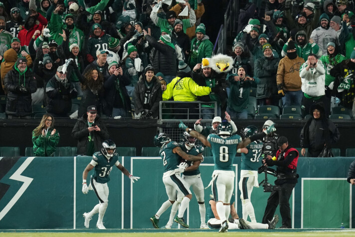 Em sétimo lugar, o Philadelphia Eagles (4,76% do total de fãs).