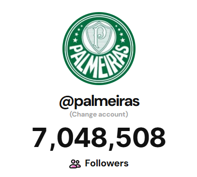 3º Palmeiras: 7 milhões