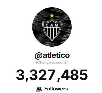 8° Atlético Mineiro: 3.327 milhões