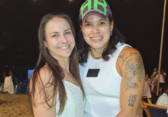 Amanda Nunes e Nina Ansaroff