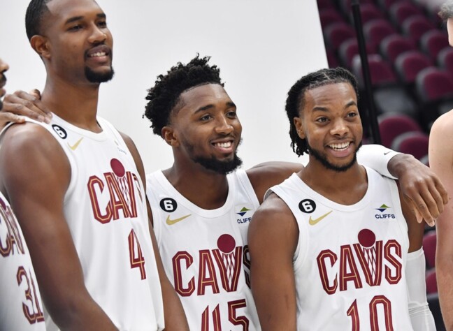 Cleveland Cavaliers - Donovan Mitchell, Darius Garland e Evan Mobley (2025)