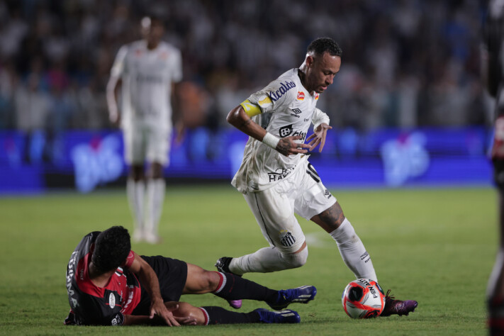 Neymar em atuação pelo Santos