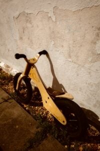 bicicleta de madeira