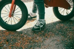 Aprendendo a andar de bicicleta.