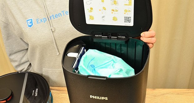 Robô aspirador Philips Homerun 3100 com função de esfregão em teste - Função de esvaziamento automático por 30 dias